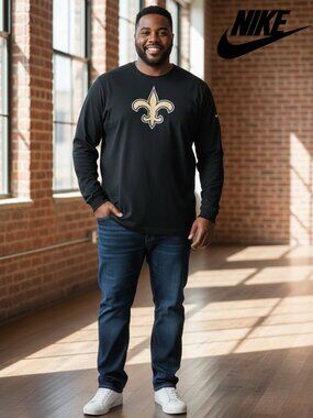 Nike New Orleans Saints Long Sleeve Tee Black 3XL